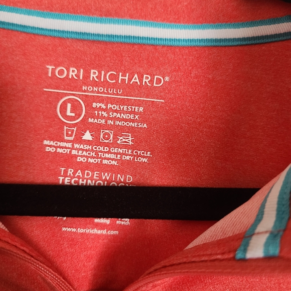 Tori Richard Men's Shoreline Zip Pullover- Tradewind Technology Size Large - Picture 3 of 3
